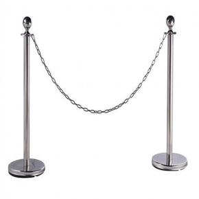 Stainless Steel Concierge Pole Isolation Guardrail Welcome Column Fence Line Up Stainless Steel Titanium Chain Railing Lanyard