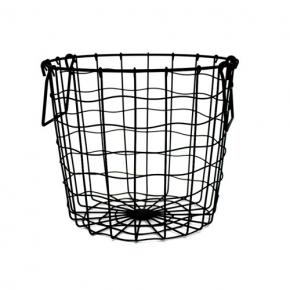 Ins Nordic Style Woven Iron Storage Basket Desktop Storage Black Storage Basket Home Grid Dirty Clothes Basket