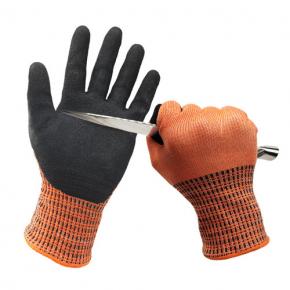 American Standard Grade 9 Cut-resistant Touch Screen Gloves HPPE+ Steel Wire Cut-resistant Dipped Nitrile Touch Screen Glue Moving Glass Sheet Metal Gloves