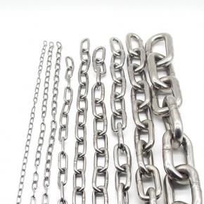 201 Stainless Steel Chain Guardrail Anti-theft Chain Hanging Basket Chain Pet Dog Chain Ring Long Ring Swing Chain Clothes Chain